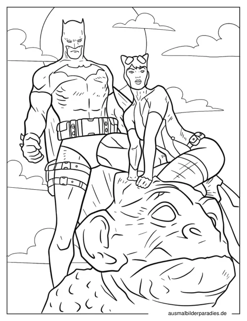 Catwoman Ausmalbilder kostenlos zum Ausdrucken