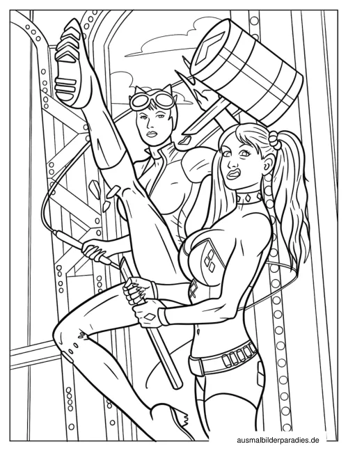 Catwoman Ausmalbild 12 - kostenlos zum Ausdrucken