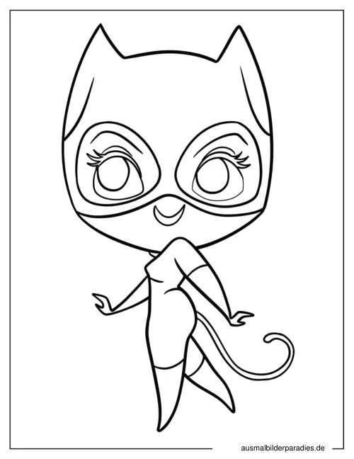Catwoman Ausmalbild 13 - kostenlos zum Ausdrucken