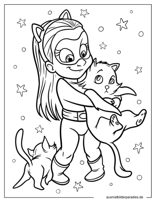 Catwoman Ausmalbild 18 - kostenlos zum Ausdrucken