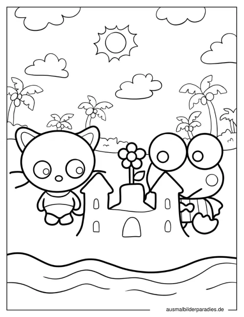 Chococat Ausmalbild 1 als Gratis-PDF Chococat Ausmalbild 1 - kostenlos zum Ausdrucken