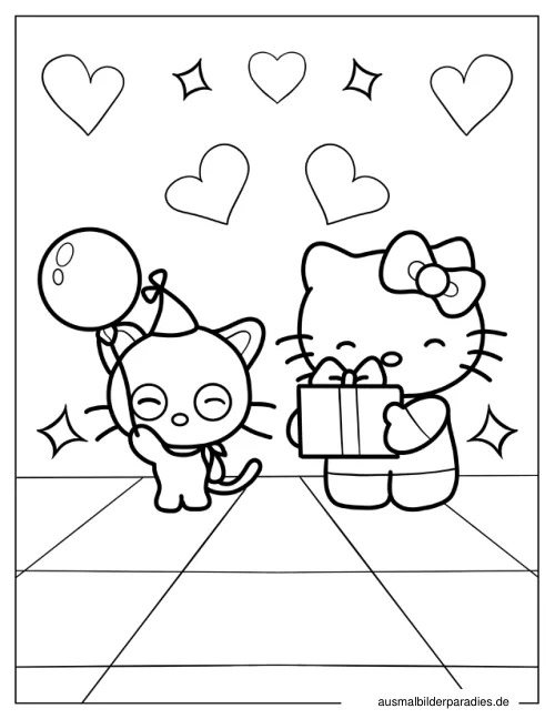 Chococat Ausmalbild 13 als Gratis-PDF Chococat Ausmalbild 13 - kostenlos zum Ausdrucken