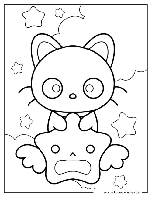 Chococat Ausmalbild 15 als Gratis-PDF Chococat Ausmalbild 15 - kostenlos zum Ausdrucken