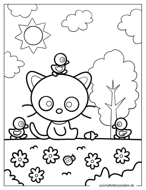 Chococat Ausmalbild 16 als Gratis-PDF Chococat Ausmalbild 16 - kostenlos zum Ausdrucken