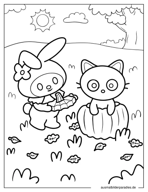 Chococat Ausmalbild 18 als Gratis-PDF Chococat Ausmalbild 18 - kostenlos zum Ausdrucken