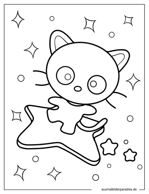 Chococat Ausmalbild 19 als Gratis-PDF Chococat Ausmalbild 19 - kostenlos zum Ausdrucken