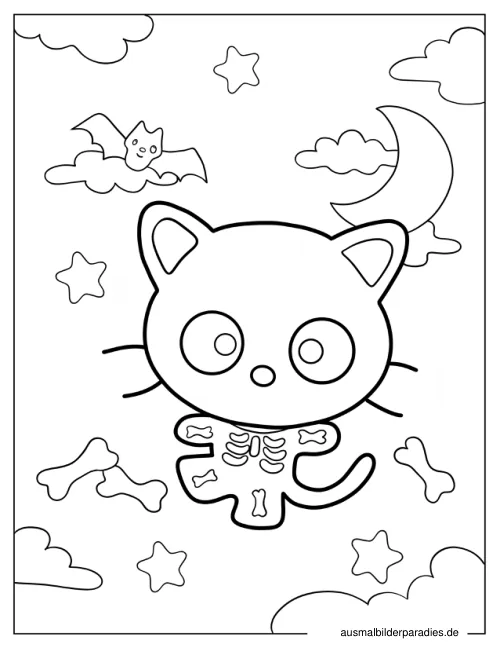 Chococat Ausmalbild 3 als Gratis-PDF Chococat Ausmalbild 3 - kostenlos zum Ausdrucken