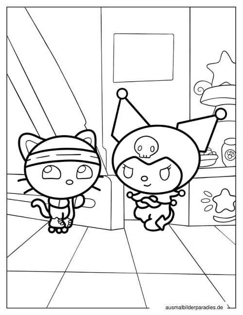 Chococat Ausmalbild 4 als Gratis-PDF Chococat Ausmalbild 4 - kostenlos zum Ausdrucken