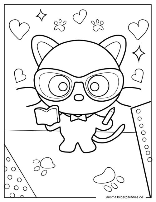 Chococat Ausmalbild 7 als Gratis-PDF Chococat Ausmalbild 7 - kostenlos zum Ausdrucken