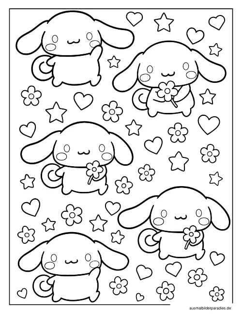 Cinnamoroll Ausmalbild 11 - kostenlos zum Ausdrucken