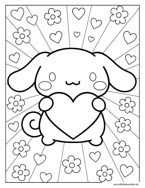 Cinnamoroll Ausmalbild 14 - kostenlos zum Ausdrucken