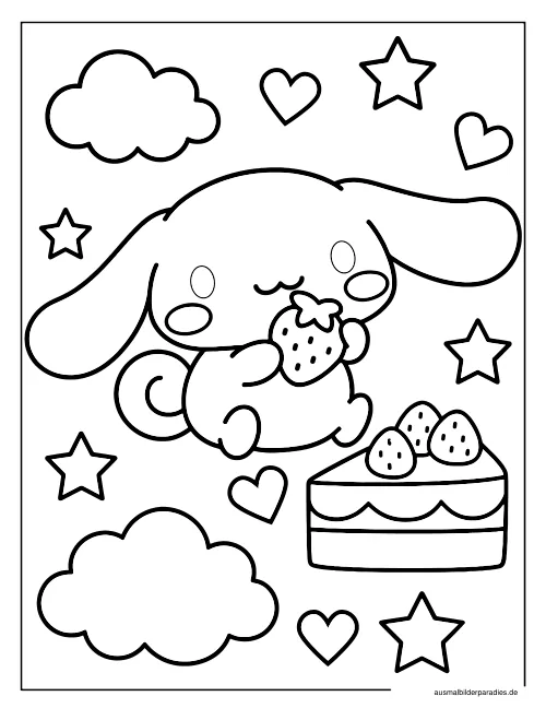 Cinnamoroll Ausmalbild 16 - kostenlos zum Ausdrucken