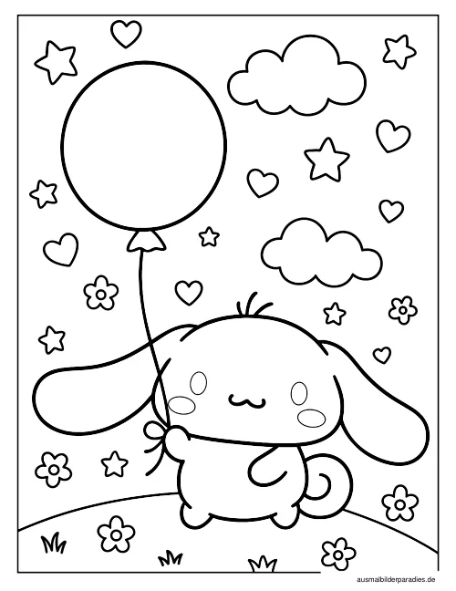 Cinnamoroll Ausmalbild 17 - kostenlos zum Ausdrucken