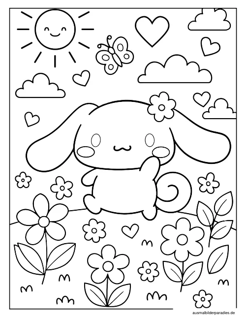 Cinnamoroll Ausmalbild 21 - kostenlos zum Ausdrucken