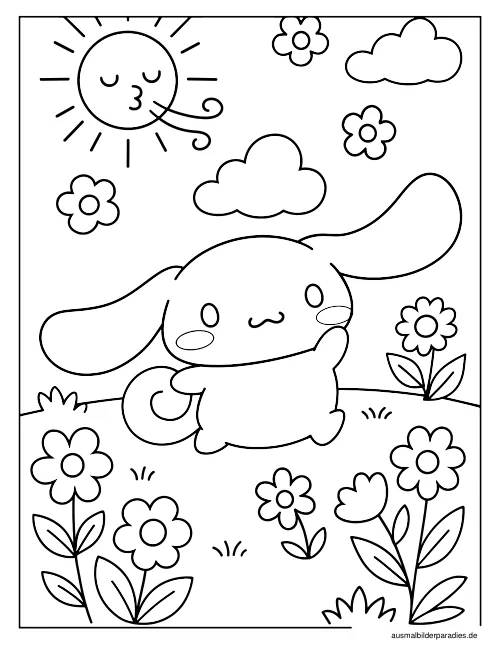 Cinnamoroll Ausmalbild 22 - kostenlos zum Ausdrucken