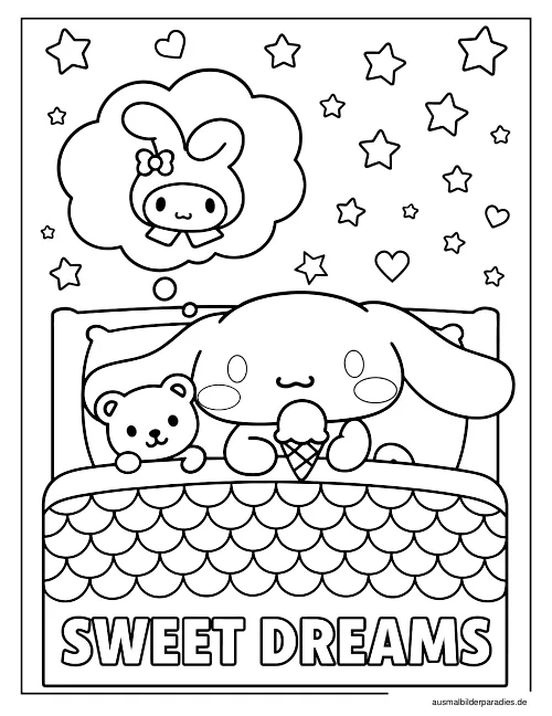 Cinnamoroll Ausmalbild 23 - kostenlos zum Ausdrucken