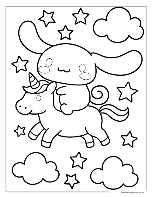Cinnamoroll Ausmalbild 31 - kostenlos zum Ausdrucken