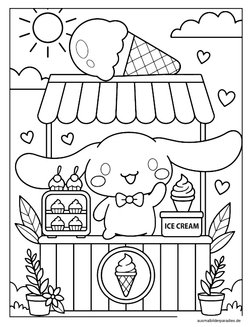 Cinnamoroll Ausmalbild 34 - kostenlos zum Ausdrucken