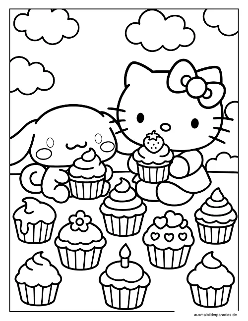 Cinnamoroll Ausmalbild 6 - kostenlos zum Ausdrucken