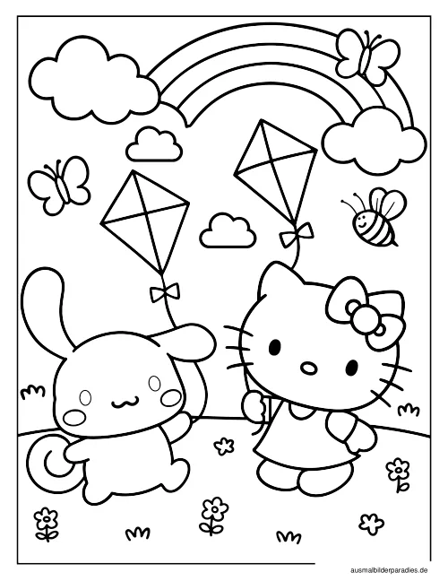 Cinnamoroll Ausmalbild 7 - kostenlos zum Ausdrucken