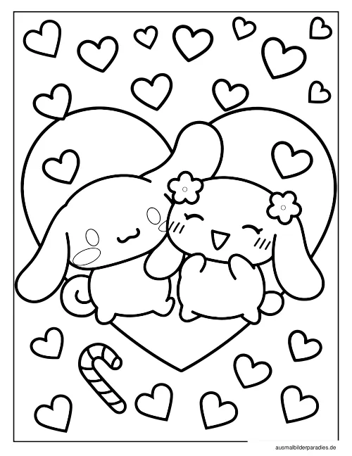 Cinnamoroll Ausmalbild 8 - kostenlos zum Ausdrucken