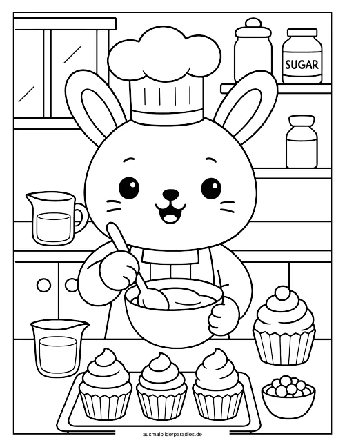 Cupcake Ausmalbild 24 als Gratis-PDF Cupcake Ausmalbild 24 - kostenlos zum Ausdrucken