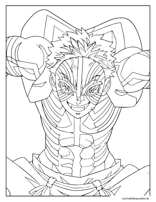 Demon Slayer Ausmalbild 2 - kostenlos zum Ausdrucken