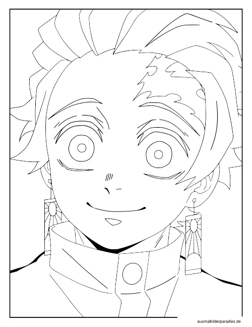 Demon Slayer Ausmalbild 33 - kostenlos zum Ausdrucken