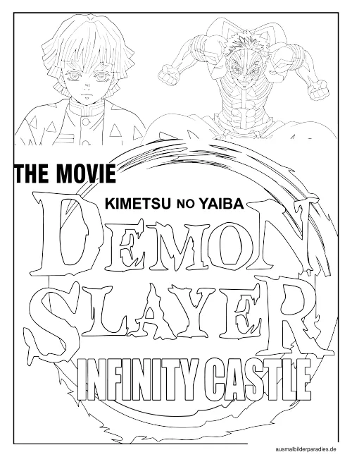 Demon Slayer Ausmalbild 6 - kostenlos zum Ausdrucken