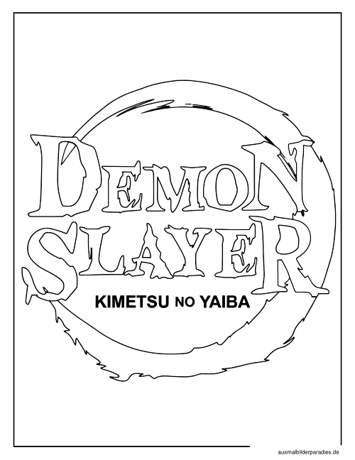 Demon Slayer Ausmalbild 7 - kostenlos zum Ausdrucken