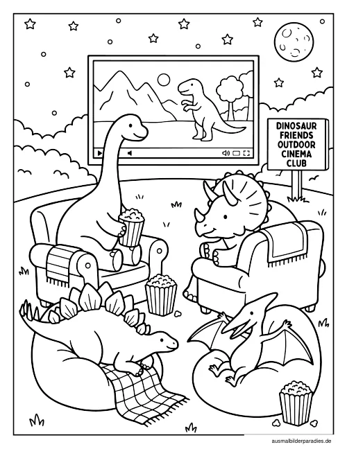 Dinosaurier Ausmalbild 11 als Gratis-PDF Dinosaurier Ausmalbild 11 - kostenlos zum Ausdrucken