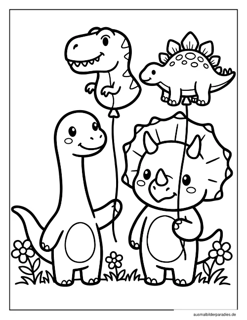 Dinosaurier Ausmalbild 12 als Gratis-PDF Dinosaurier Ausmalbild 12 - kostenlos zum Ausdrucken