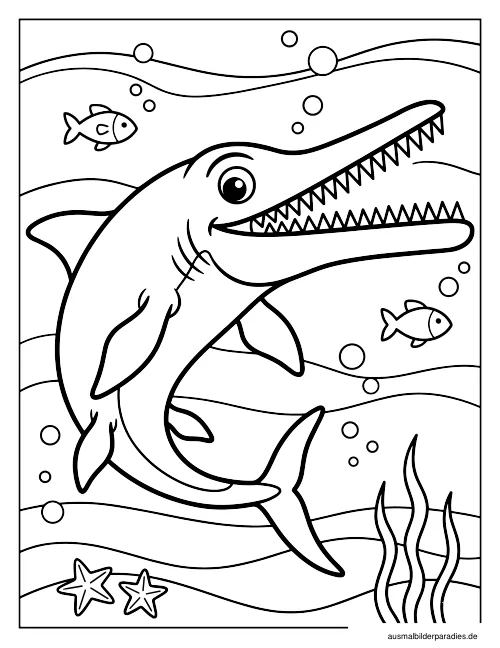 Dinosaurier Ausmalbild 19 als Gratis-PDF Dinosaurier Ausmalbild 19 - kostenlos zum Ausdrucken