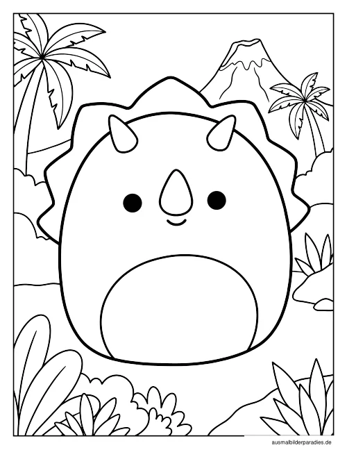 Dinosaurier Ausmalbild 21 als Gratis-PDF Dinosaurier Ausmalbild 21 - kostenlos zum Ausdrucken