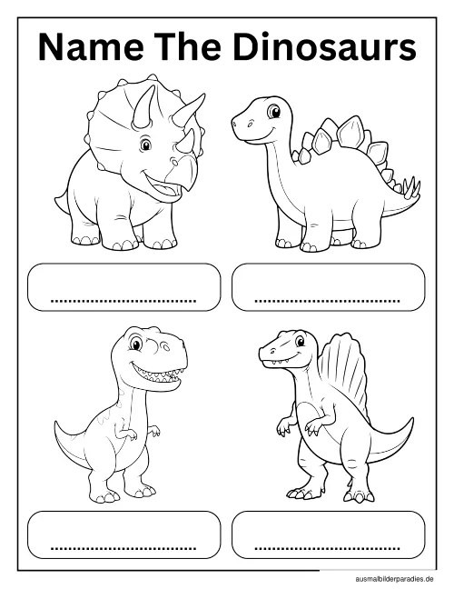 Dinosaurier Ausmalbild 27 als Gratis-PDF Dinosaurier Ausmalbild 27 - kostenlos zum Ausdrucken