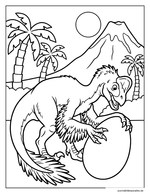 Dinosaurier Ausmalbild 28 als Gratis-PDF Dinosaurier Ausmalbild 28 - kostenlos zum Ausdrucken