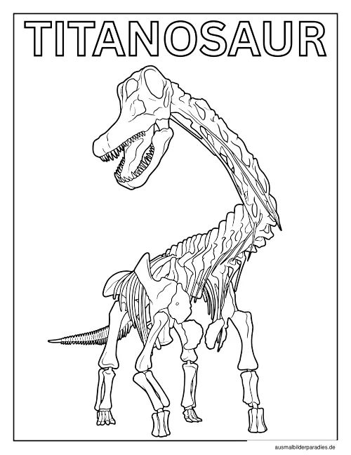 Dinosaurier Ausmalbild 31 als Gratis-PDF Dinosaurier Ausmalbild 31 - kostenlos zum Ausdrucken