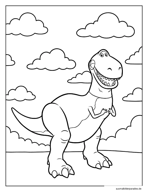 Dinosaurier Ausmalbild 32 als Gratis-PDF Dinosaurier Ausmalbild 32 - kostenlos zum Ausdrucken