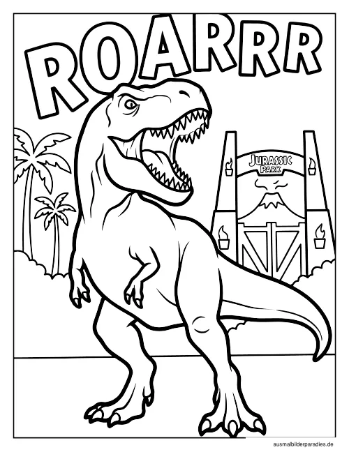 Dinosaurier Ausmalbild 33 als Gratis-PDF Dinosaurier Ausmalbild 33 - kostenlos zum Ausdrucken