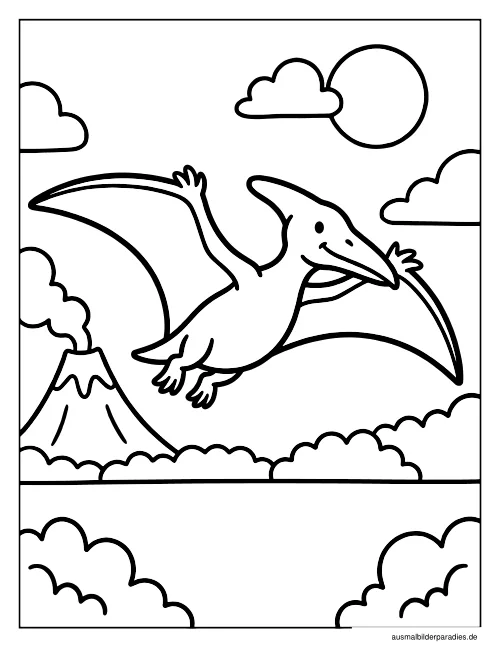 Dinosaurier Ausmalbild 35 als Gratis-PDF Dinosaurier Ausmalbild 35 - kostenlos zum Ausdrucken