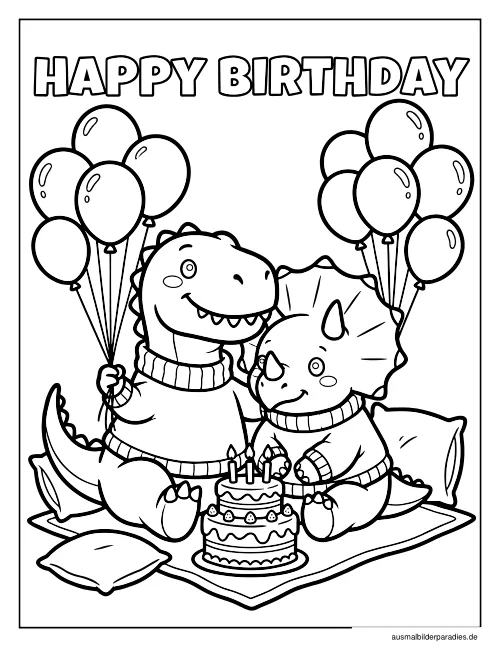 Dinosaurier Ausmalbild 8 als Gratis-PDF Dinosaurier Ausmalbild 8 - kostenlos zum Ausdrucken