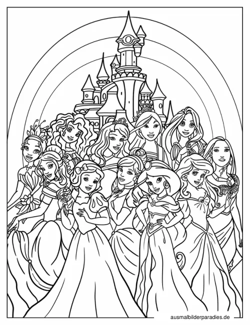 Disney Prinzessin Ausmalbild 12 - kostenlos zum Ausdrucken