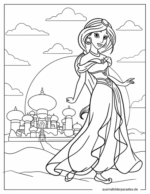 Disney Prinzessin Ausmalbild 15 - kostenlos zum Ausdrucken