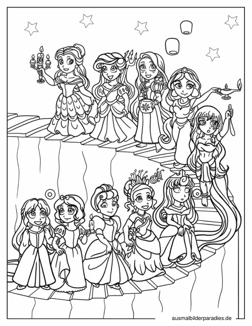 Disney Prinzessin Ausmalbild 5 - kostenlos zum Ausdrucken