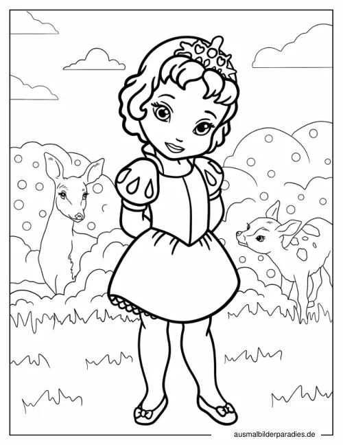 Disney Prinzessin Ausmalbild 6 - kostenlos zum Ausdrucken