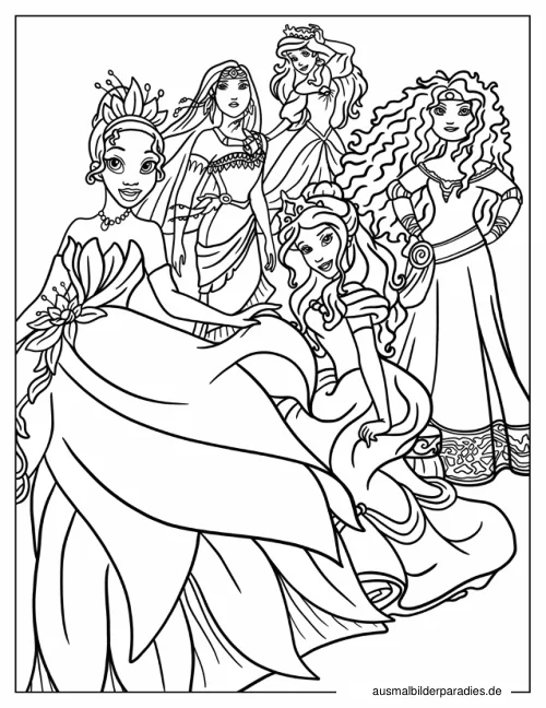 Disney Prinzessin Ausmalbild 8 - kostenlos zum Ausdrucken