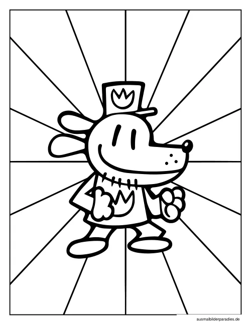 Dog Man Ausmalbild 29 - kostenlos zum Ausdrucken