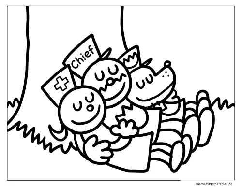 Dog Man Ausmalbild 32 - kostenlos zum Ausdrucken