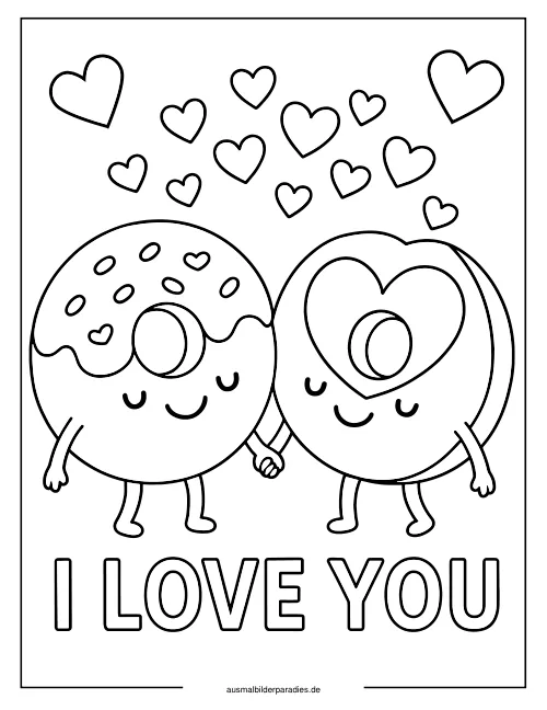 Donut Ausmalbild 35 - kostenlos zum Ausdrucken