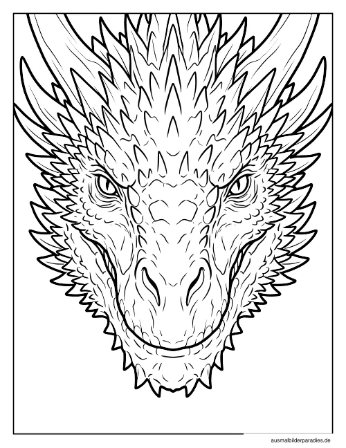 Drache Ausmalbild 19 als Gratis-PDF Drache Ausmalbild 19 - kostenlos zum Ausdrucken